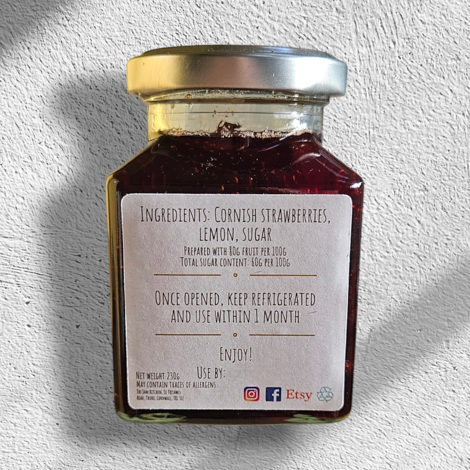 Cornish Strawberry Jam - The Jam Kitchen