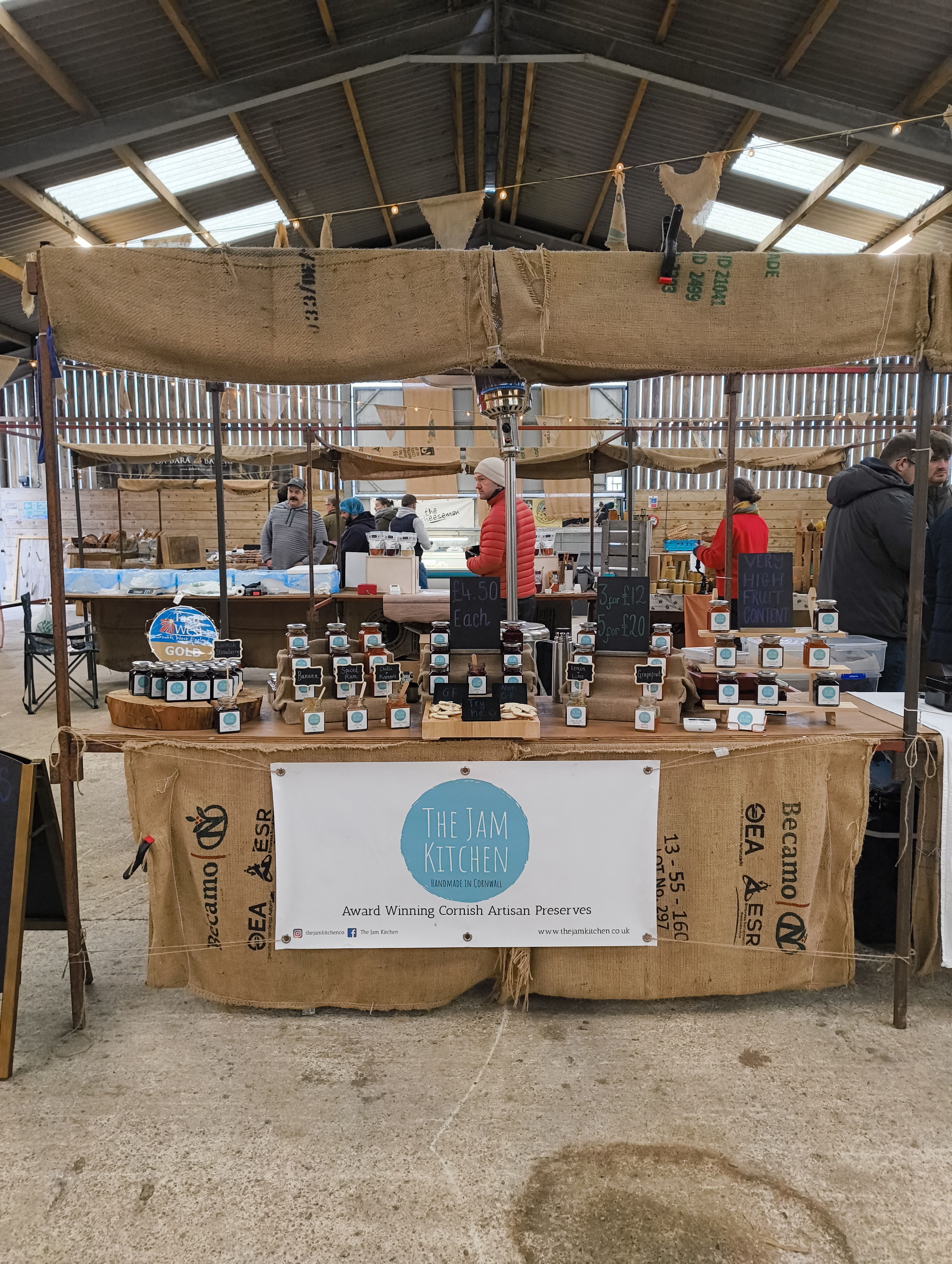Front of The Jam Kitchen market stall