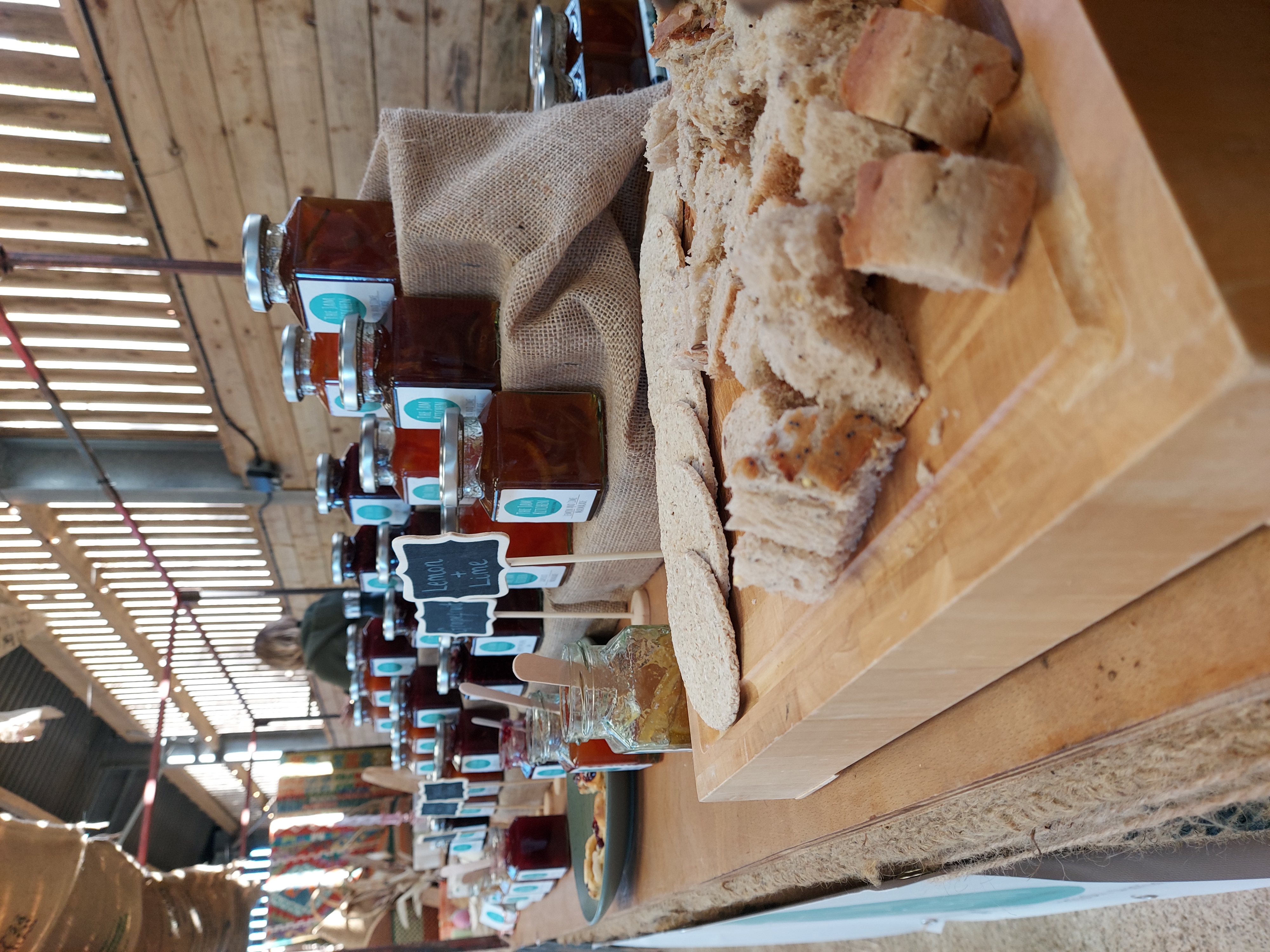 Side view of The Jam Kitchen market stall
